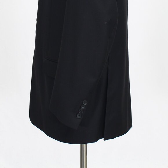 Louis Dell' Olio 41R Black Blazer Sport Coat Jacket 3-Button Solid T929 - Picture 8 of 11